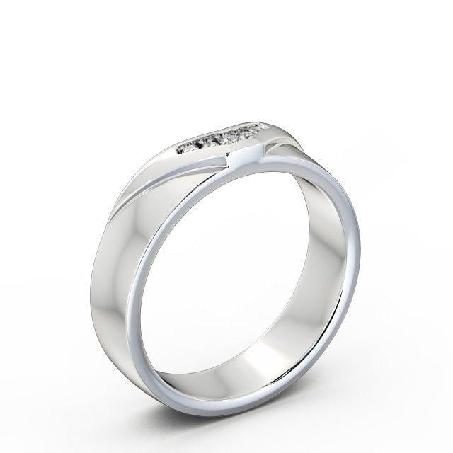 Giselle Ladies 0.05ct Round Lab Diamond V Cut Wedding Ring